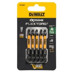 Zestaw 5 szt. końcówek udarowych TORX T15/50mm, DeWALT DT7394T Impact Torsion