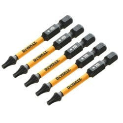 Zestaw 5 szt. końcówek udarowych TORX T15/50mm, DeWALT DT7394T Impact Torsion