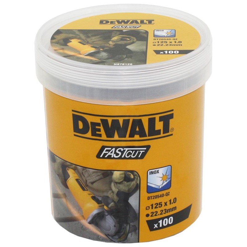 100 tarcz INOX 125x1mm DeWALT DT20540 +bezrękawnik
