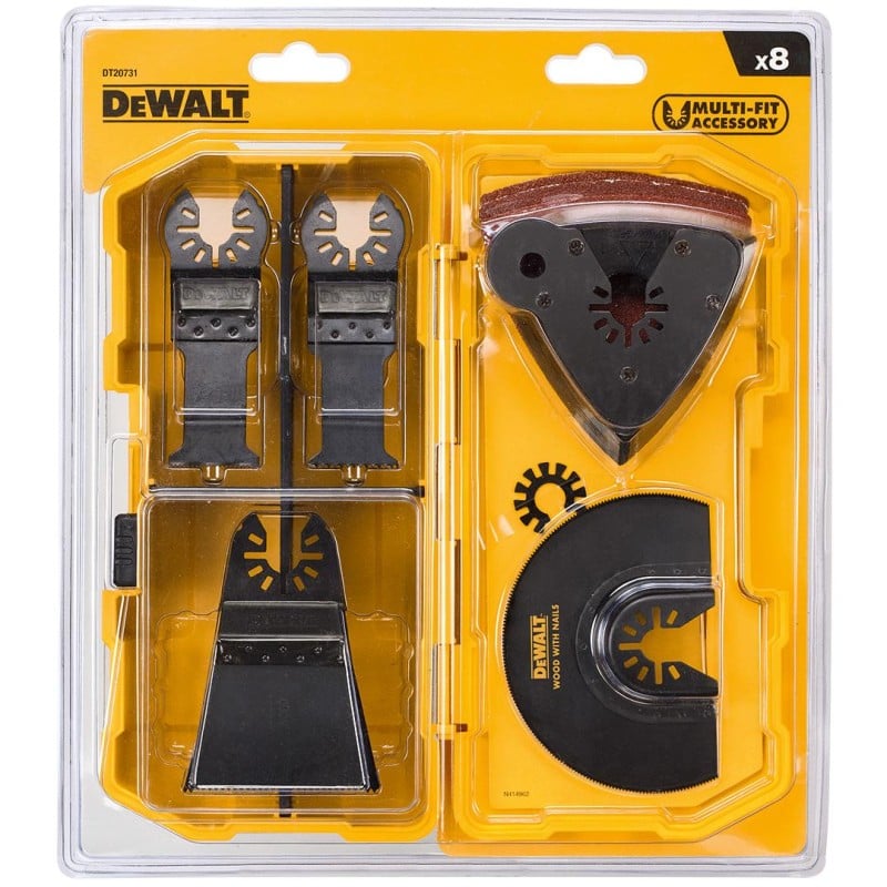 Zestaw 8 akcesoriów do multitool DeWALT DT20731-QZ