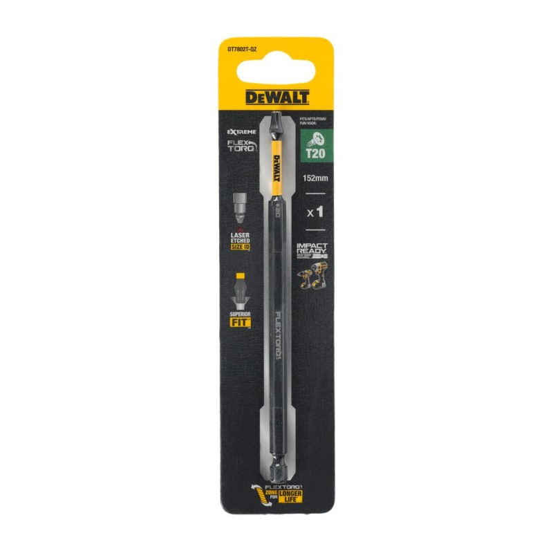 Końcówka bity udarowe do wkrętarki, zakrętarki DeWALT DT7802T T20x152mm EXTREME IMPACT TORSION