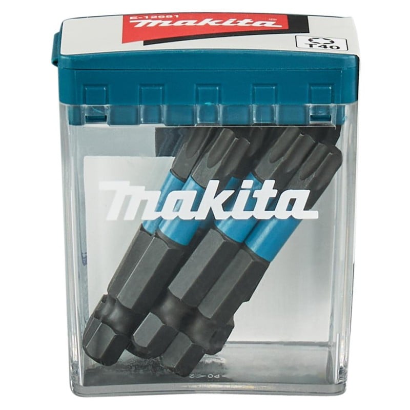 Zestaw 10 szt. końcówek udarowych TORX T40/50mm, Makita E-12681 Impact Black