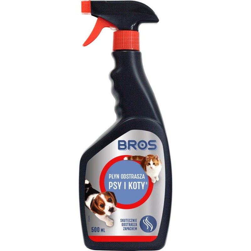 BROS ŚRODEK PŁYN SPRAY ODSTRASZACZ PSÓW I KOTÓW