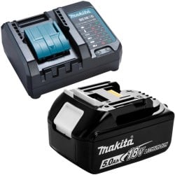 Akumulatorowa dmuchawa z funkcją odkurzania i rozdrabniania Makita DUB187T00 Li-Ion 18V LXT 1 x 5Ah
