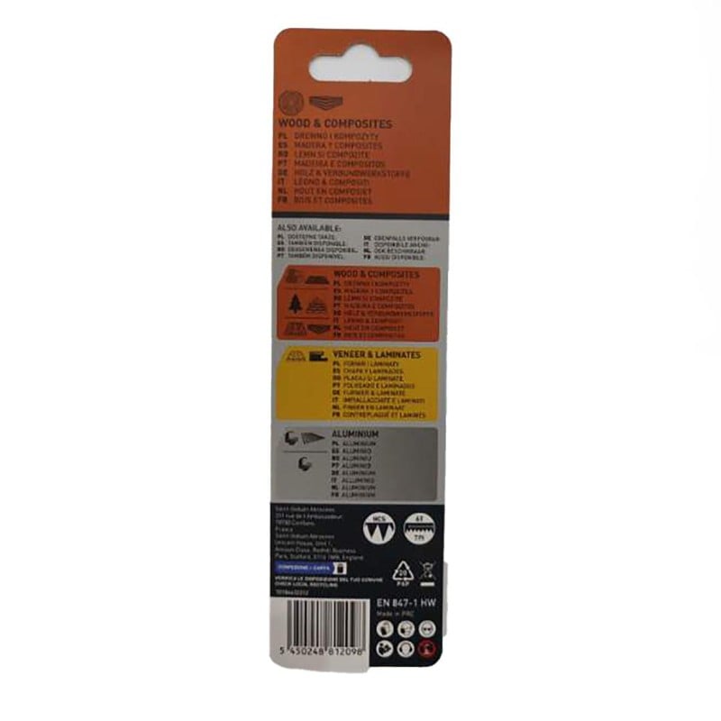 Brzeszczot do drewna Norton 70184632212 110mm typu T 3 sztuki