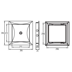 Drzwiczki rewizyjne DOSPEL DR 300x300 mm białe