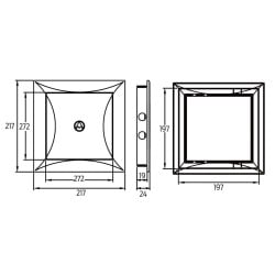 Drzwiczki rewizyjne DOSPEL DR 200x200 mm białe