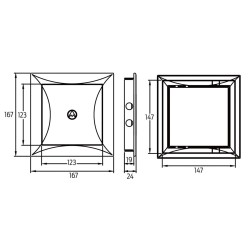 Drzwiczki rewizyjne DOSPEL DR 150x150 mm białe