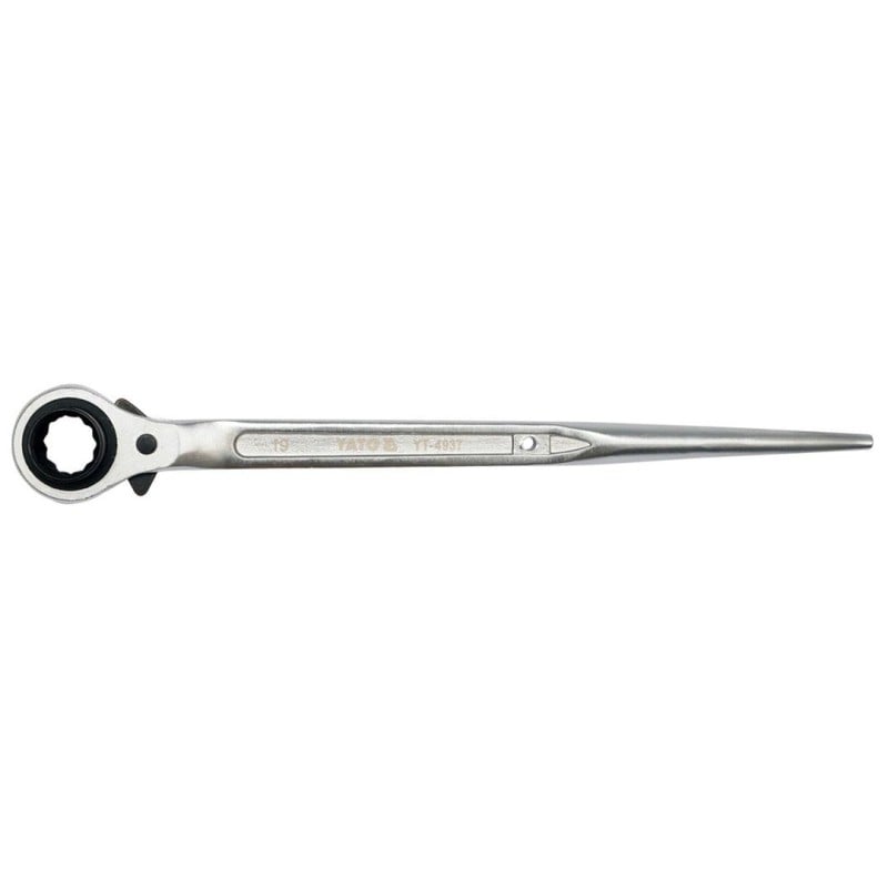 Dwustronny klucz nasadkowy z grzechotką YATO YT-4937 19x22mm 32T