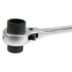 Dwustronny klucz nasadkowy z grzechotką YATO YT-4937 19x22mm 32T