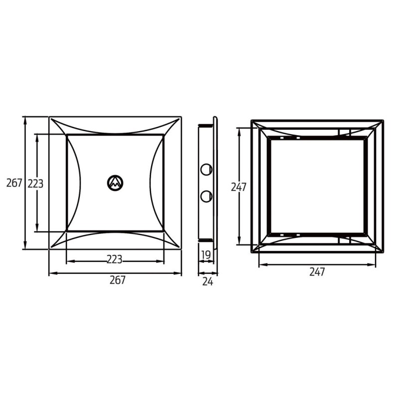 Drzwiczki rewizyjne DOSPEL DR 250x250 mm białe