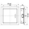 Drzwiczki rewizyjne DOSPEL MAGNAT 250x300mm z zamkiem magnetycznym białe