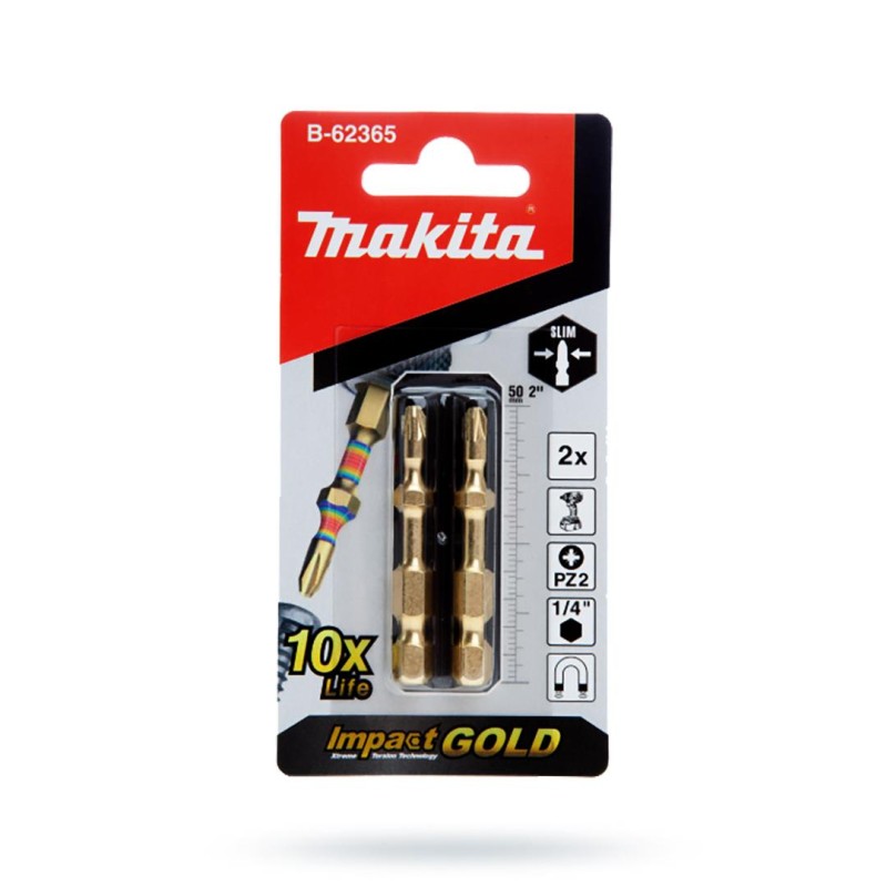 BIT PZ2 x 50mm (2szt) IMPACT GOLD MAKITA
