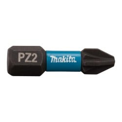 Zestaw 2 szt. końcówek udarowych POZIDRIV PZ2/25mm, Makita B-63644 Impact Black