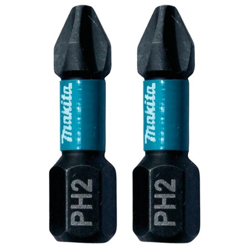 Zestaw 2 szt. końcówek udarowych Philips PH2/25mm, Makita B-63616 Impact Black