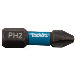 Zestaw 2 szt. końcówek udarowych Philips PH2/25mm, Makita B-63616 Impact Black