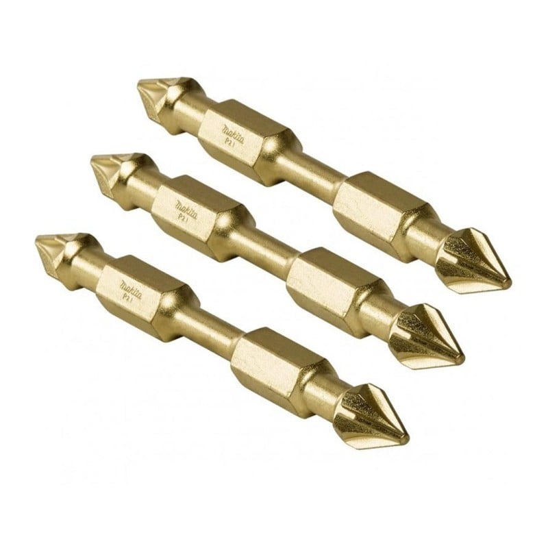 Bit końcówka śrubokrętowa Makita B-45216 dwustronny - podwójna końcówka z udarem pozidriv PZ1 65mm 3 szt.