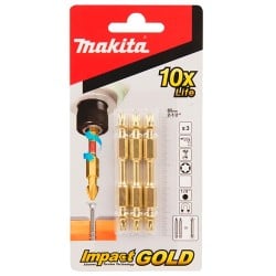 BIT T25 x 65mm dwustronny 3szt GOLD MAKITA
