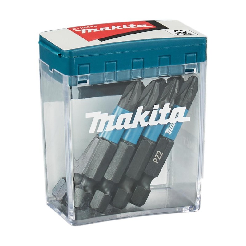Zestaw 10 szt. końcówek udarowych POZIDRIV PZ2/50mm, Makita E-12413 Impact Black
