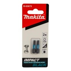 Zestaw 2 szt. końcówek udarowych TORX T20/25mm, Makita B-63672 Impact Black