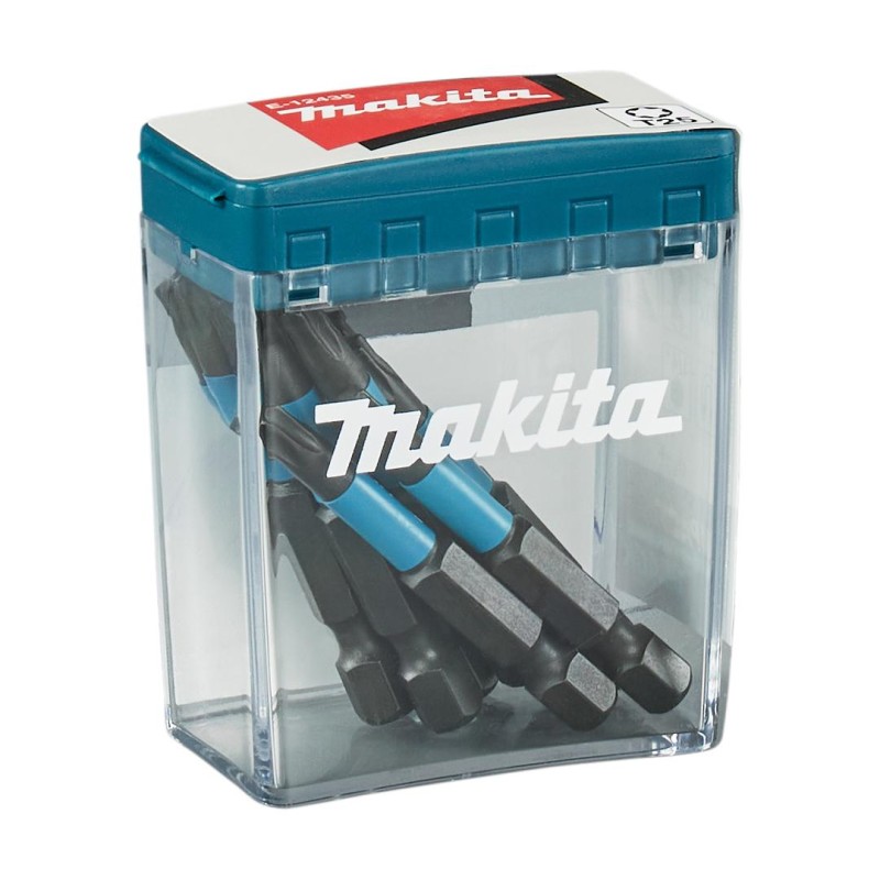 Zestaw 10 szt. końcówek udarowych TORX T25/50mm, Makita E-12435 Impact Black