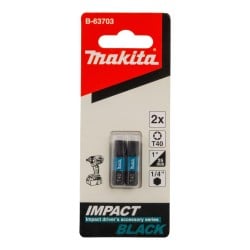 Zestaw 2 szt. końcówek udarowych TORX T40/25mm, Makita B-63703 Impact Black