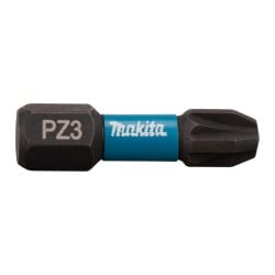 Zestaw 2 szt. końcówek udarowych POZIDRIV PZ3/25mm, Makita B-63650 Impact Black