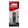 Zestaw 2 szt. końcówek udarowych POZIDRIV PZ2/50mm, Makita B-63753 Impact Black