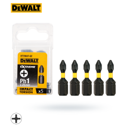 Końcówka śru Ph1 x 25mm udar 5szt DEWALT TORSION
