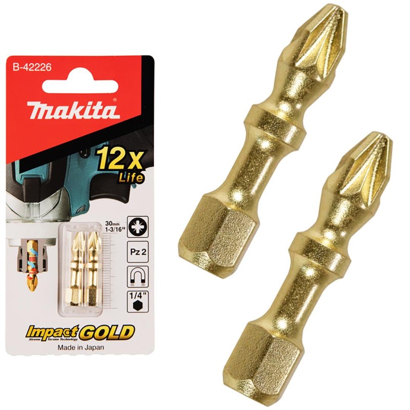 BIT PZ2 x 30mm IMPACT GOLD (opk2szt) MAKITA