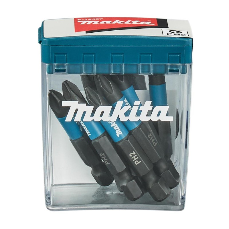 Zestaw 10 szt. końcówek udarowych Philips PH2/50mm, Makita E-12407 Impact Black
