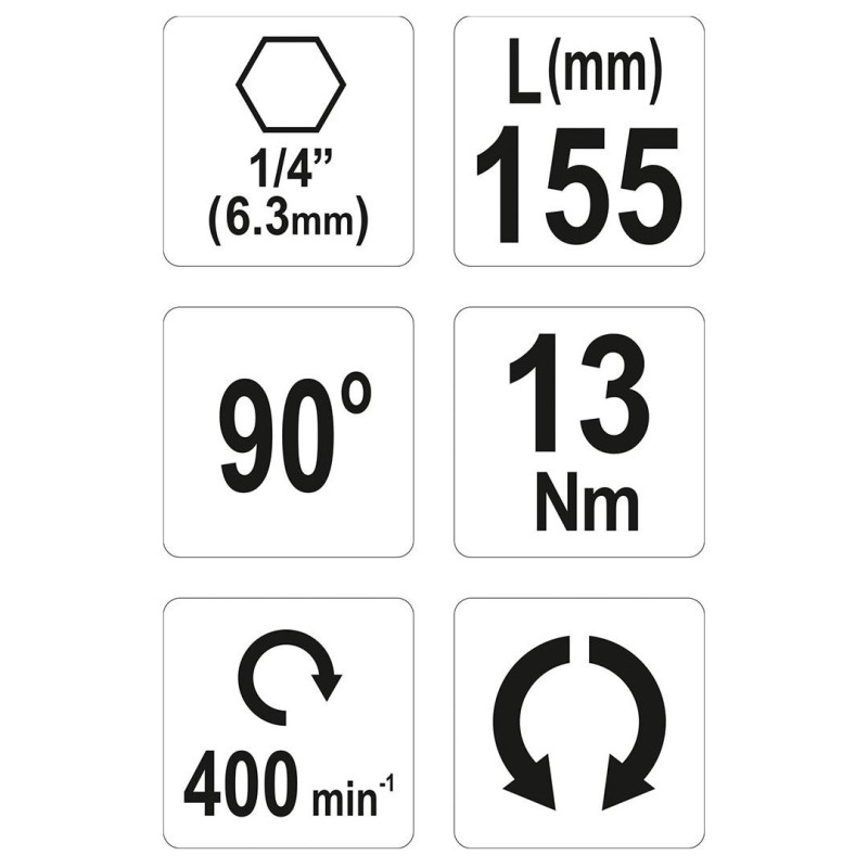 Głowica kątowa, adapter do wkrętarki YATO YT-04631