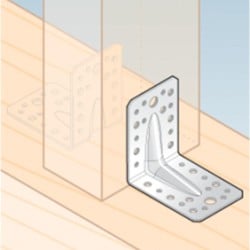 Kątownik ciesielski z przetłoczeniem KP1 90x90x65x2,5mm wzmocniony 20 szt.