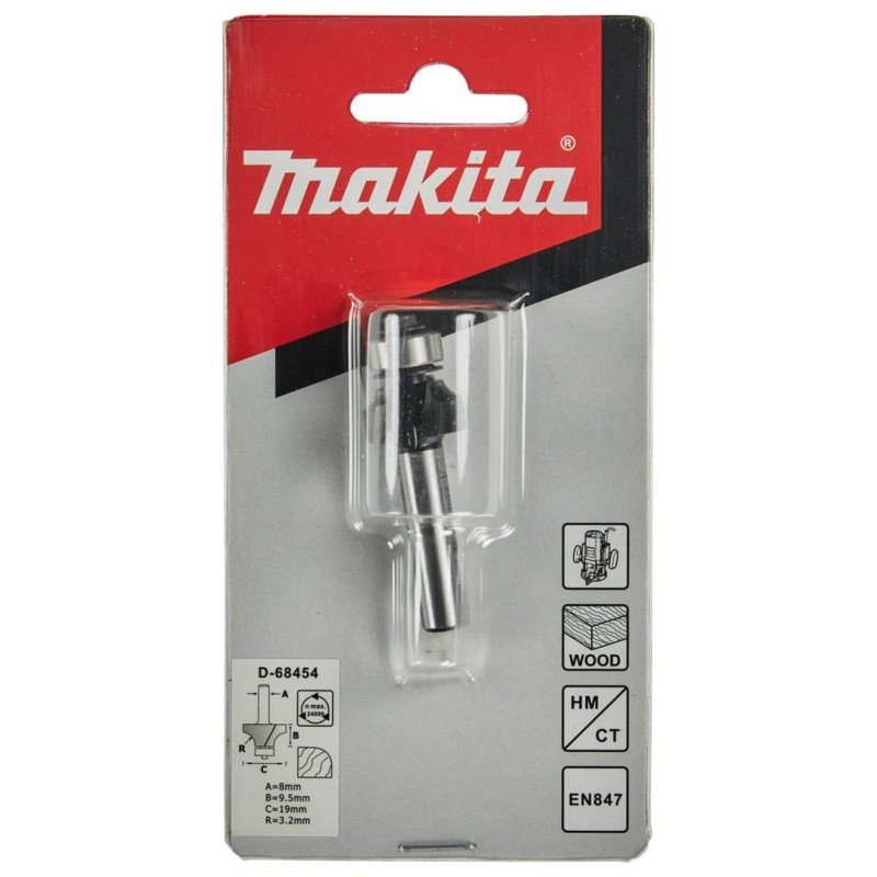 Frez krawędziowy z łożyskiem 8mm Makita D-68454