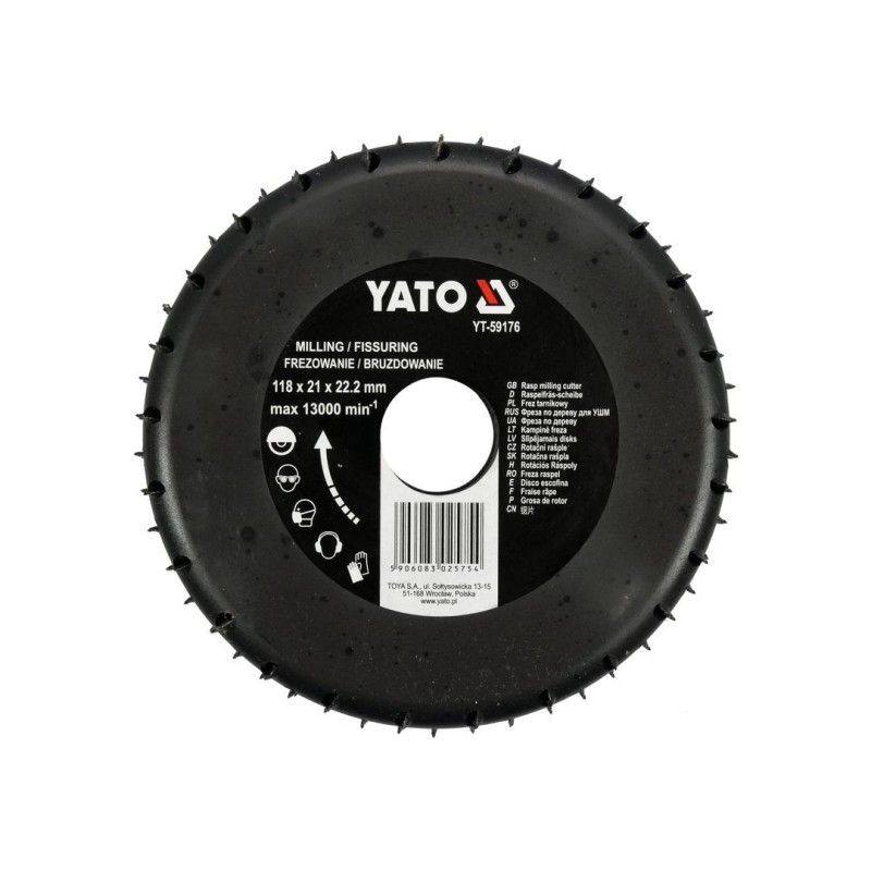 Frez tarnikowy 118mm do drewna YATO YT-59176