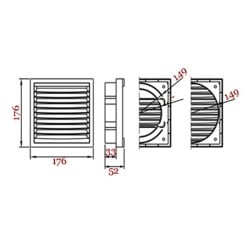 Kratka wentylacyjna KR Ø150mm DOSPEL 007-0156, biała