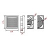 Kratka wentylacyjna KR Ø150mm DOSPEL 007-0156, biała