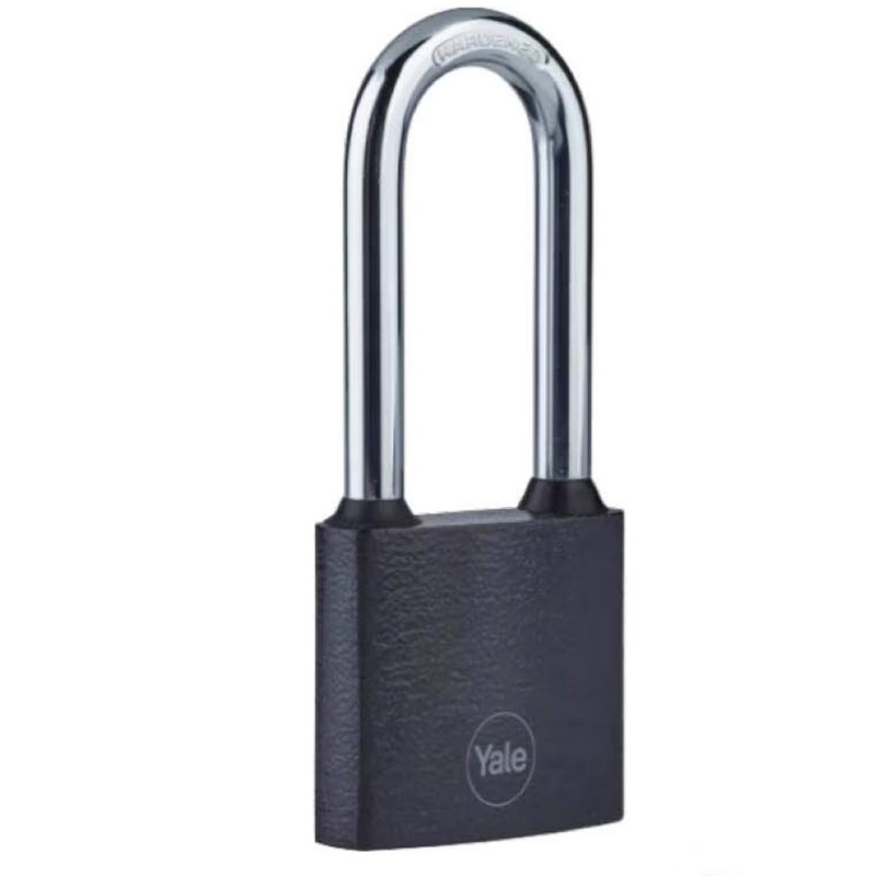 Kłódka żeliwna Assa Abloy Yale Y111B/50/160/1/B 50mm wydłużony pałąk 3 klucze czarna