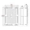 Kratka wentylacyjna, metalowa D/AK 140x210 mm DOSPEL 007-1821, srebrna