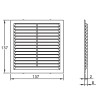 Kratka wentylacyjna D/140 W DOSPEL 007-0169, biała