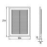 Kratka wentylacyjna D/180×250 RW DOSPEL 007-0172, biała