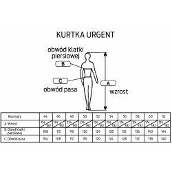 Kurtka robocza URGENT URG-A 44 pomarańczowe wstawk