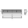 Kratka drzwiowa KD 70×450 DOSPEL 007-1491, biała