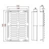 Kratka wentylacyjna, metalowa D/AK 140x140 mm DOSPEL 007-1820, srebrna