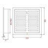 Kratka wentylacyjna D/TKŻ 140×210 DOSPEL 007-1651, biała