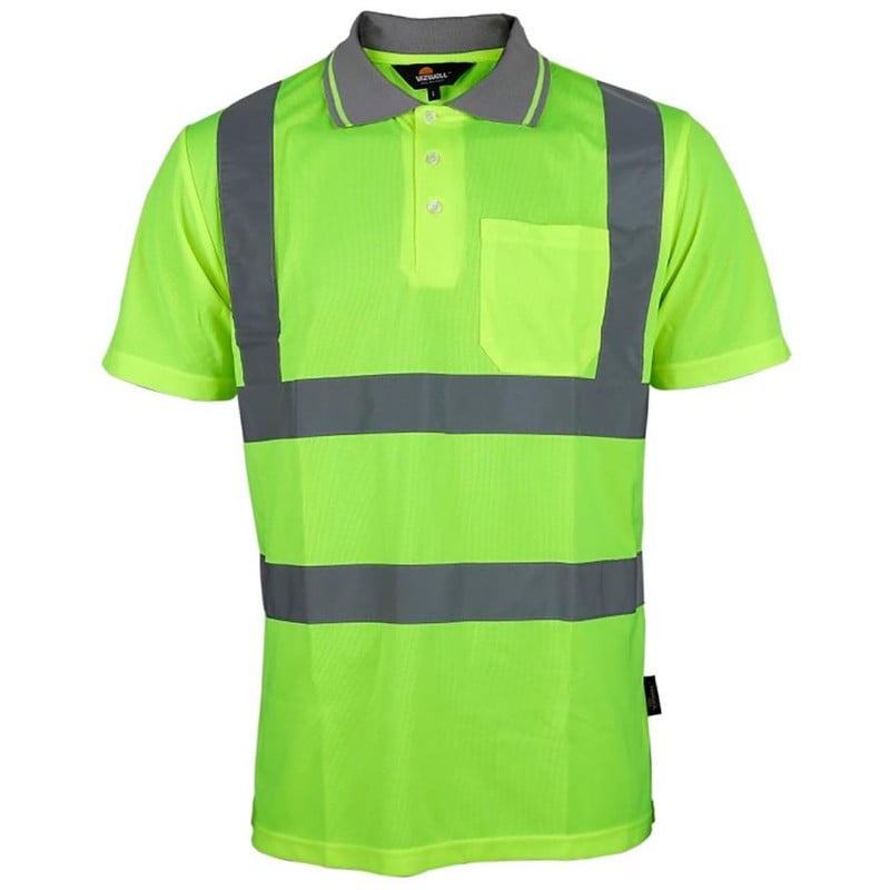 Koszulka POLO M żółta z odblaskami BETA