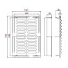 Kratka wentylacyjna, metalowa D/AK 140x140 mm DOSPEL 007-4405, grafit