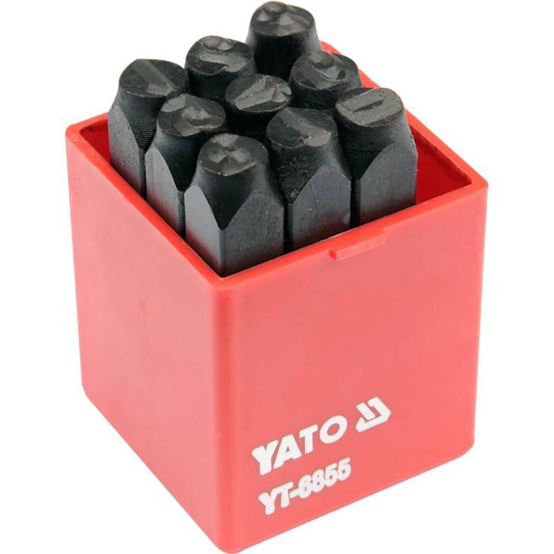 Znaczniki cyfrowe Yato YT-6855 numeratory 8 mm komplet 9 szt.