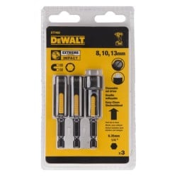 Nasadki udarowe DEWALT DT7460 1/4’’ z magnesem 8/10/13mm EXTREME IMPACT 3 szt.