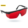 Okulary do odczytu promieni laserowych czerwonych